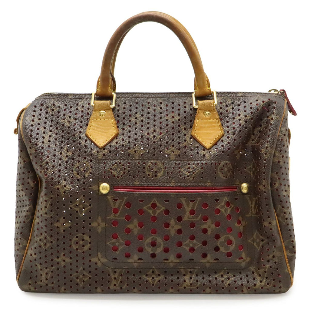 Louis Vuitton Monogram Perfo Speedy 30 Mini Boston Bag Fuchsia Pink