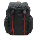 Gucci Techno Canvas Web Line Sherry Cat Head Backpack Leather Black