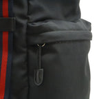Gucci Techno Canvas Web Line Sherry Cat Head Backpack Leather Black — view 7