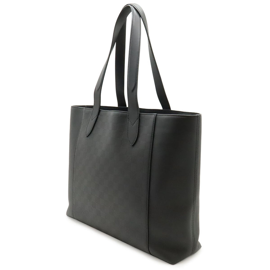 Louis Vuitton Damier Infini Cabas Voyage Tote Shoulder Bag Leather Onyx Black — view 2