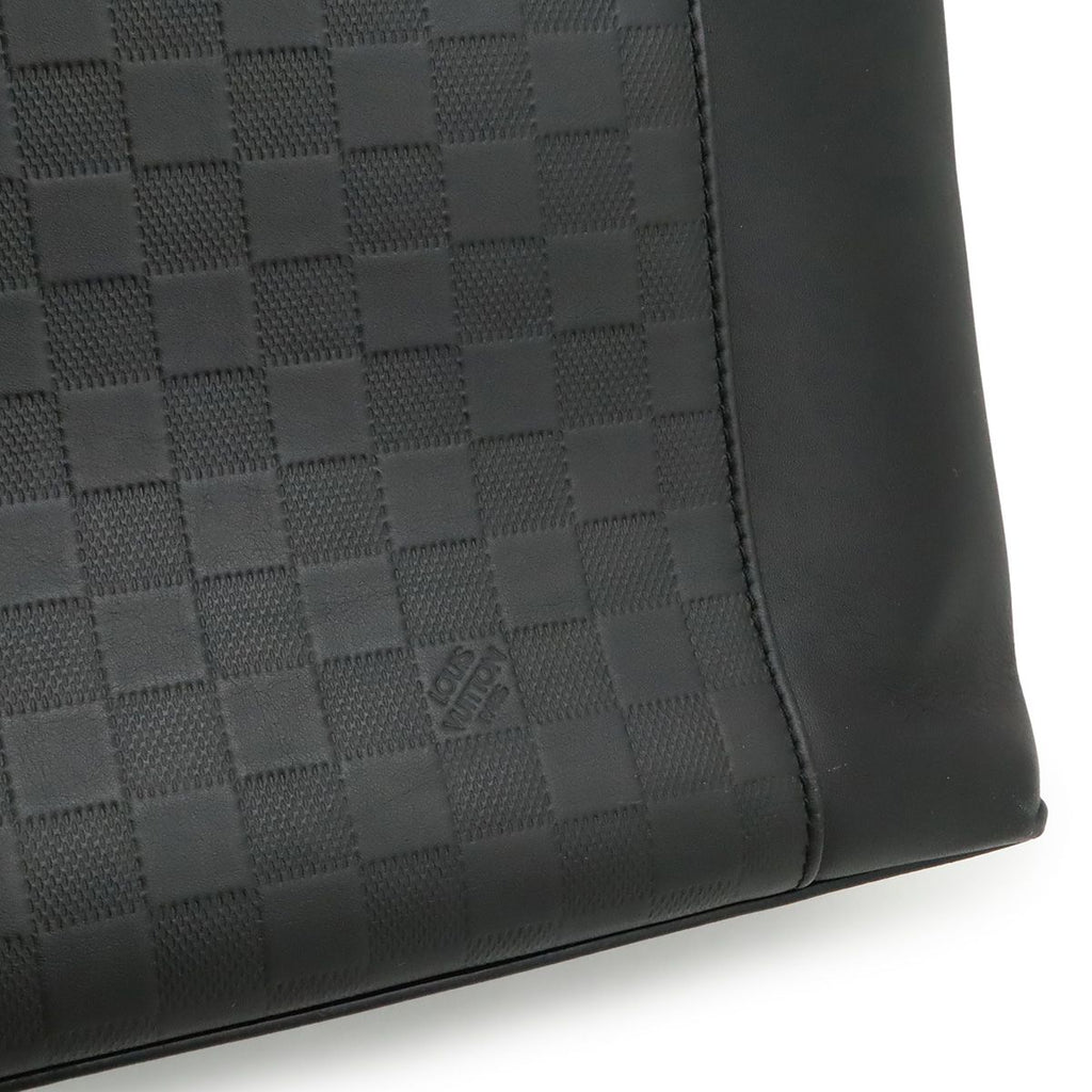 Louis Vuitton Damier Infini Cabas Voyage Tote Shoulder Bag Leather Onyx Black — view 8
