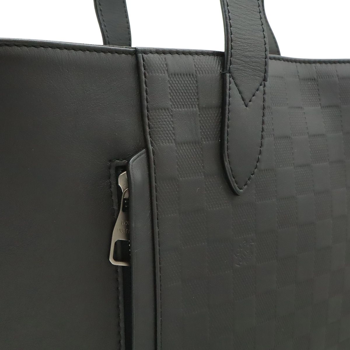 Louis Vuitton Damier Infini Cabas Voyage Tote Shoulder Bag Leather Onyx Black — view 7