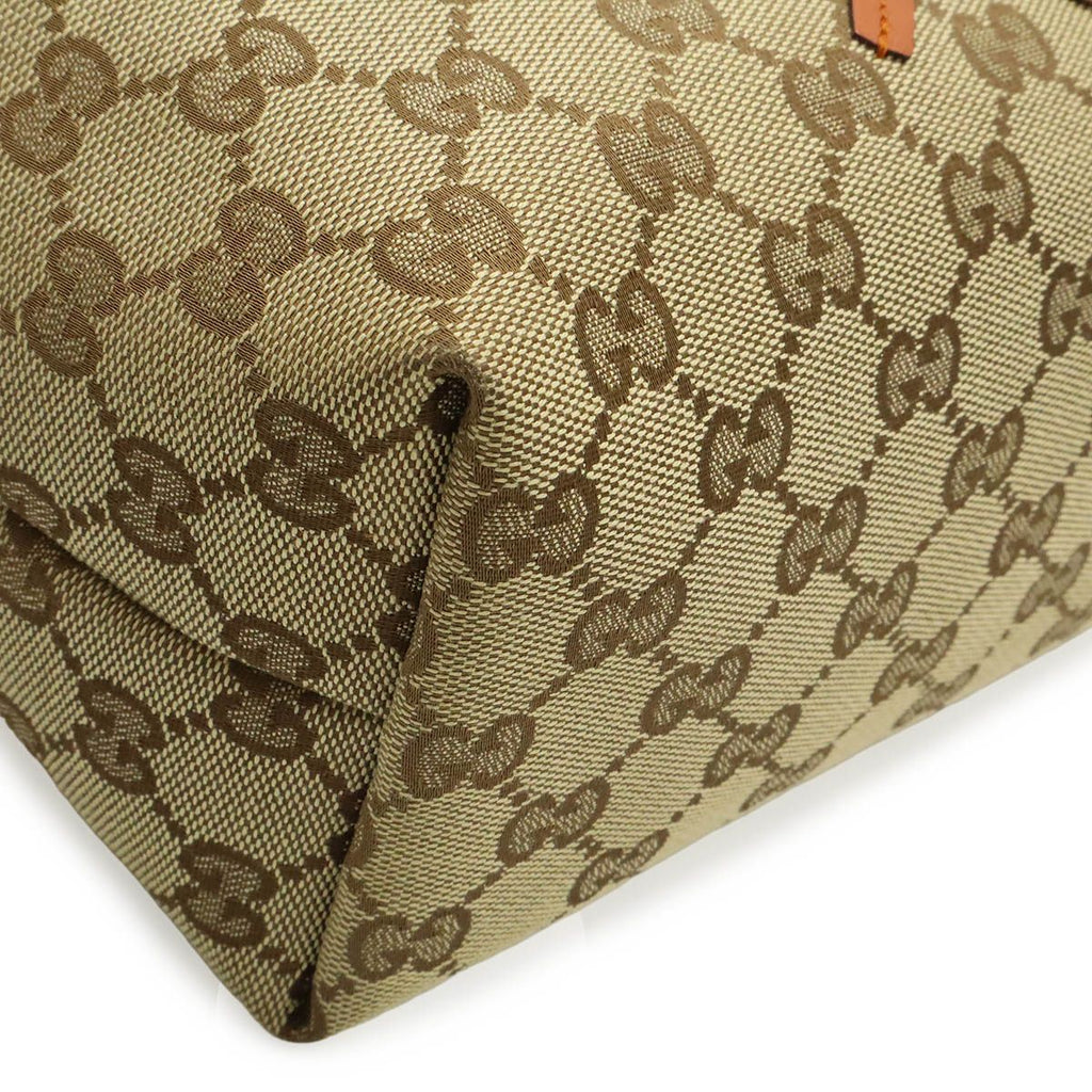 Gucci GG Canvas Children's Zoo Papagallo Parrot Bird Tote Khaki Beige Orange — view 3