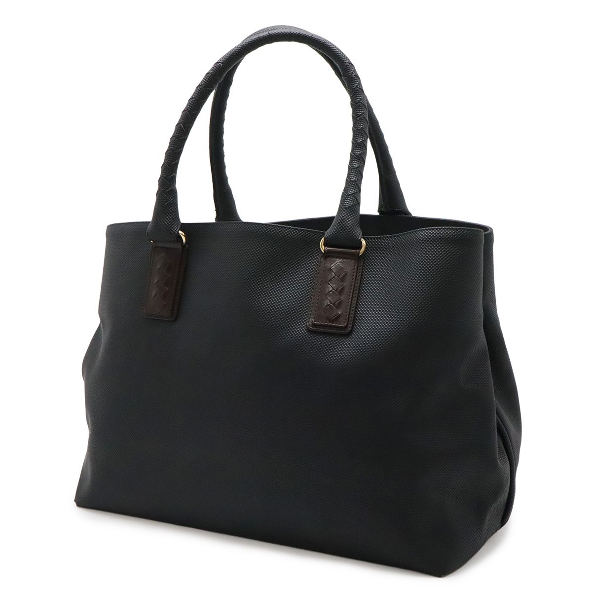 Bottega Veneta Marco Polo Tote Shoulder Bag Leather Black Brown — view 2