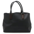 Bottega Veneta Marco Polo Tote Shoulder Bag Leather Black Brown