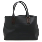 Bottega Veneta Marco Polo Tote Shoulder Bag Leather Black Brown