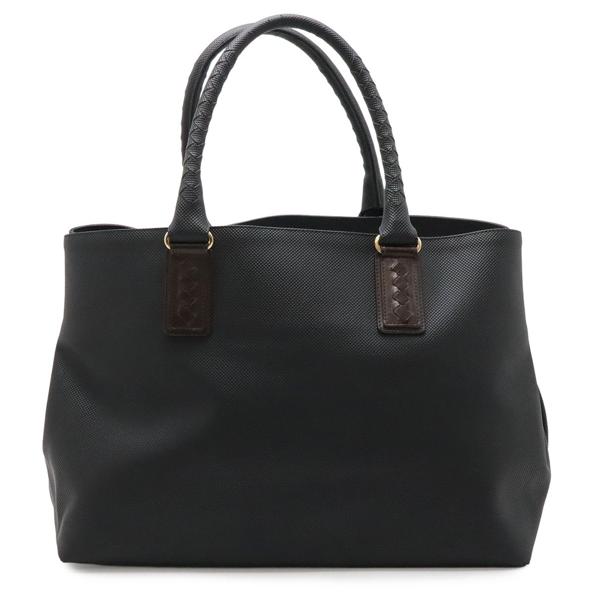 Bottega Veneta Marco Polo Tote Shoulder Bag Leather Black Brown