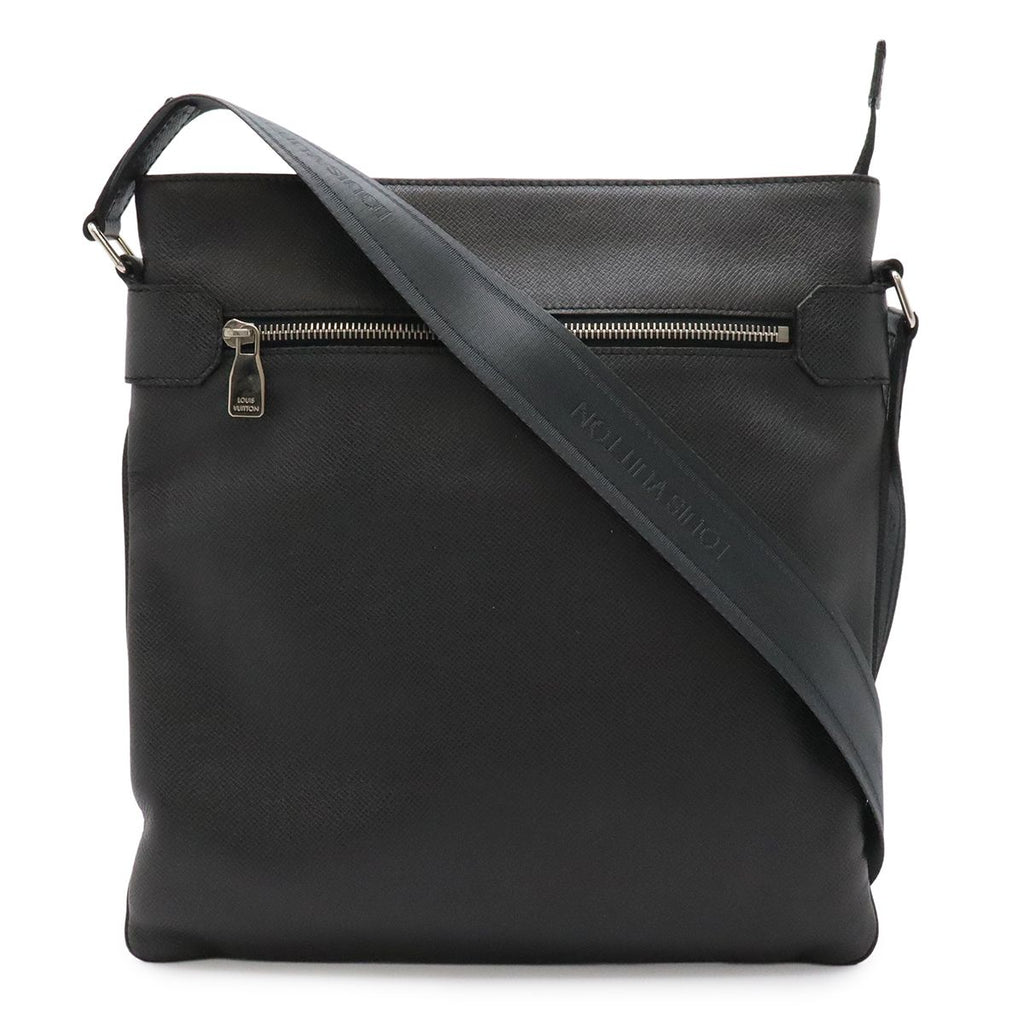 Louis Vuitton Taiga Sasha Shoulder Bag Crossbody Depth Leather Ardoise Black