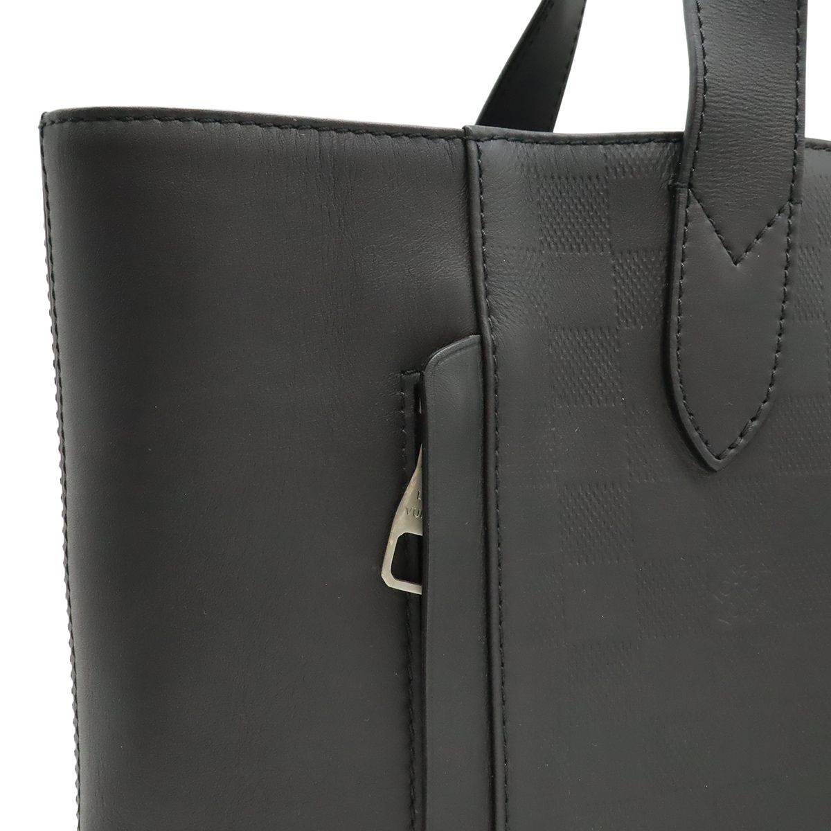 Louis Vuitton Damier Infini Cabas Voyage Tote Shoulder Bag Leather Onyx Black — view 7