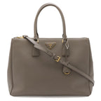 Prada Galleria 2-Way Shoulder Bag Crossbody Saffiano Leather Argilla Gray Ju