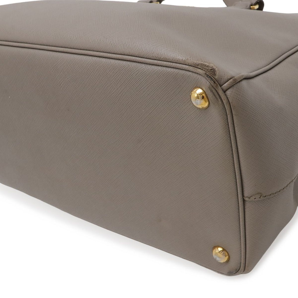 Prada Galleria 2-Way Shoulder Bag Crossbody Saffiano Leather Argilla Gray Ju — view 3