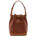 Louis Vuitton Epi Noe Drawstring Shoulder Bag Bicolor Leather Kenya Brown