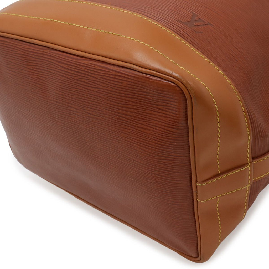 Louis Vuitton Epi Noe Drawstring Shoulder Bag Bicolor Leather Kenya Brown — view 3
