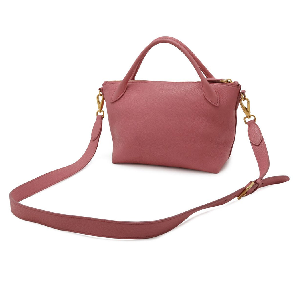 Prada Vitello Daino 2-Way Shoulder Bag Crossbody Pink Gold — view 2