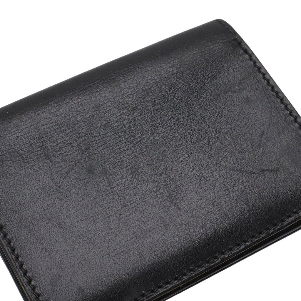 Hermes Sakura Series Button Card Case Business Holder Box Calf Leather Black — view 4