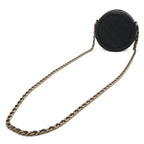 Chanel CC Filigree CC Logo Round Chain Shoulder Bag Pochette Caviar Leather — view 2
