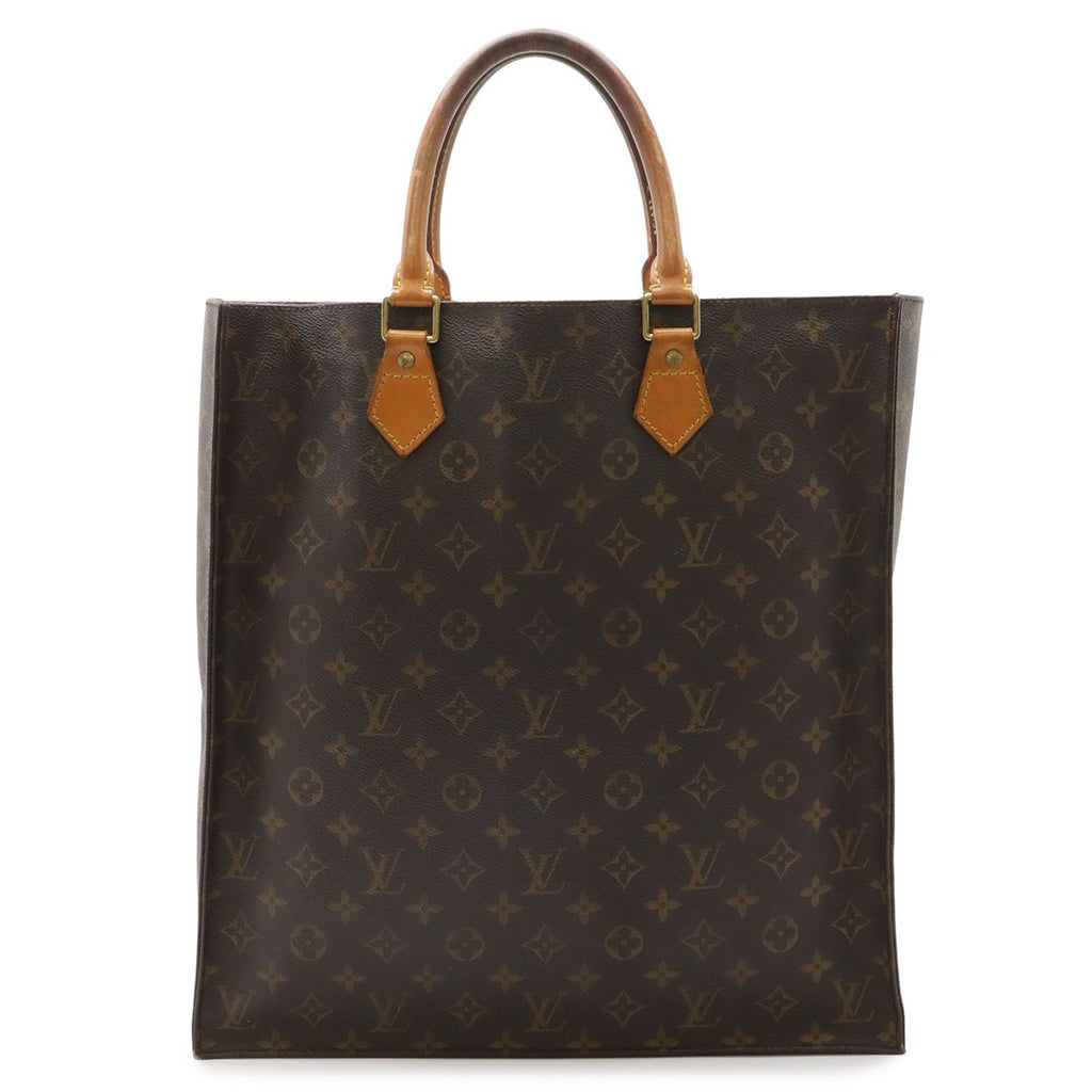 Louis Vuitton Monogram Sac Plat Tote Shopping Business Square
