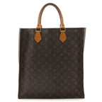 Louis Vuitton Monogram Sac Plat Tote Shopping Business Square