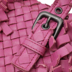 Bottega Veneta Intrecciato Fringe Tote Shoulder Bag Leather Purple Pink — view 5