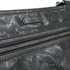 Gucci GG Supreme Shoulder Bag Crossbody Leather Black Silver — view 8
