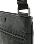 Gucci GG Supreme Shoulder Bag Crossbody Leather Black Silver — view 4