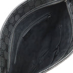 Gucci GG Supreme Shoulder Bag Crossbody Leather Black Silver — view 7
