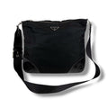 Prada Triangle Logo Shoulder Bag Cross Black Nero Tessuto