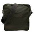Prada Shoulder Bag Dark Green Black Leather