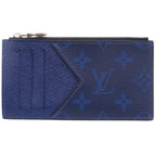 Louis Vuitton Coin Card Holder Taigarama IC Leather Blue