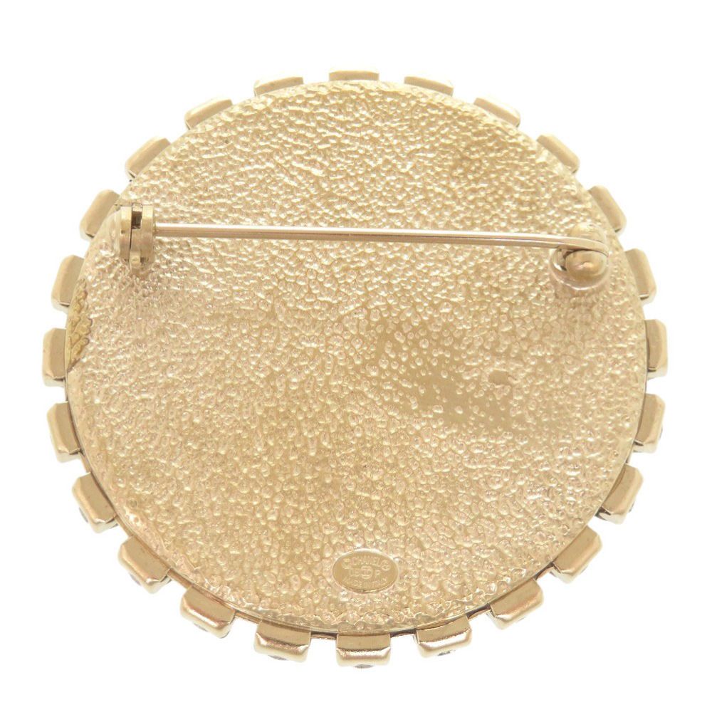 Chanel Camellia Drawing Metal Rhinestone White Brooch — view 3