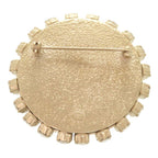 Chanel Cross Motif Metal Rhinestone Black Brooch — view 3