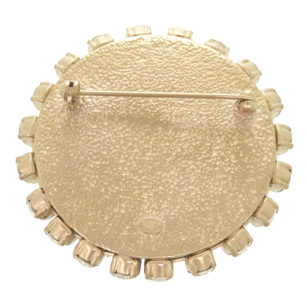 Chanel Cross Motif Metal Rhinestone Black Brooch — view 3