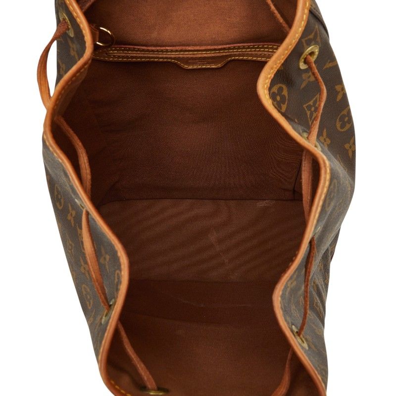 Louis Vuitton Monogram Montsouris GM Backpack Brown Leather — view 9