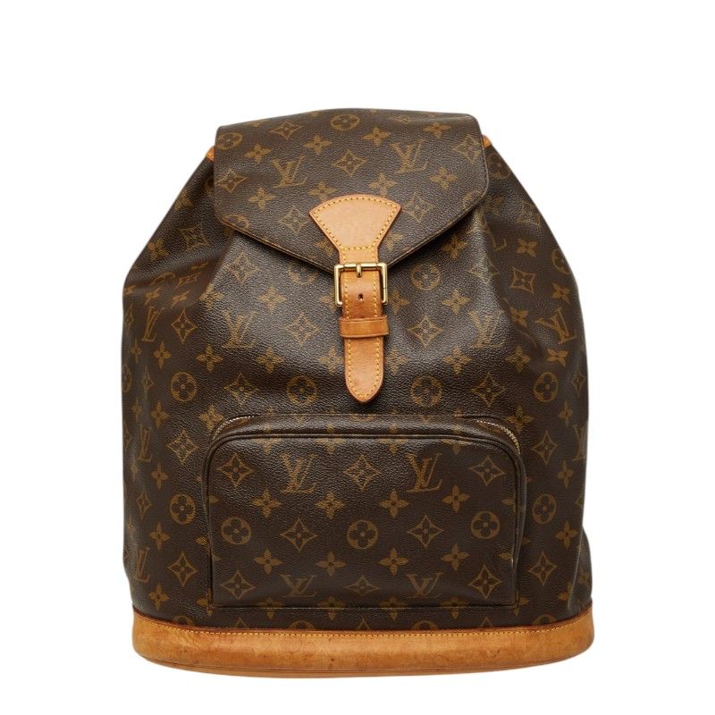Louis Vuitton Monogram Montsouris GM Backpack Brown Leather