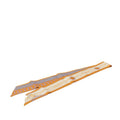 Hermes Twill Maillons Scarf Brown Beige Silk