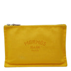 Hermes Yachting PM Pouch Case Yellow Cotton