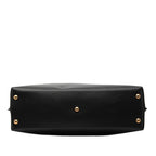 Saint Laurent Logo Sac Shopping Tote Natural Black Canvas Leather — view 3