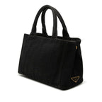 Prada Canapa Mini 2-Way Shoulder Bag Black Canvas — view 2