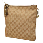 Gucci GG Canvas Sherry Line Crossbody Shoulder Bag Beige Gold Pink — view 2