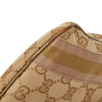 Gucci GG Canvas Sherry Line Crossbody Shoulder Bag Beige Gold Pink — view 4