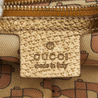 Gucci GG Canvas Sherry Line Crossbody Shoulder Bag Beige Gold Pink — view 8