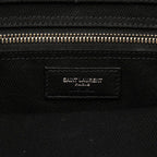 Saint Laurent Rive Gauche Large Tote Black Canvas Leather — view 5