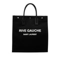 Saint Laurent Rive Gauche Large Tote Black Canvas Leather