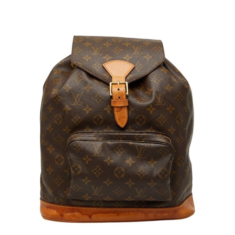 Louis Vuitton Monogram Montsouris GM Backpack Brown Leather