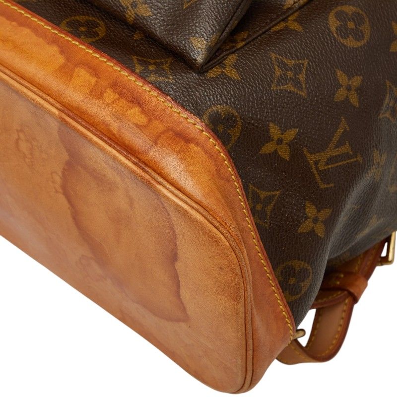 Louis Vuitton Monogram Montsouris GM Backpack Brown Leather — view 4