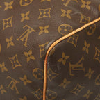 Louis Vuitton Monogram Keepall 55 Boston Bag Brown Leather — view 7