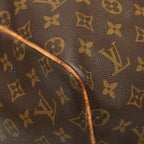 Louis Vuitton Monogram Keepall 55 Boston Bag Brown Leather — view 4