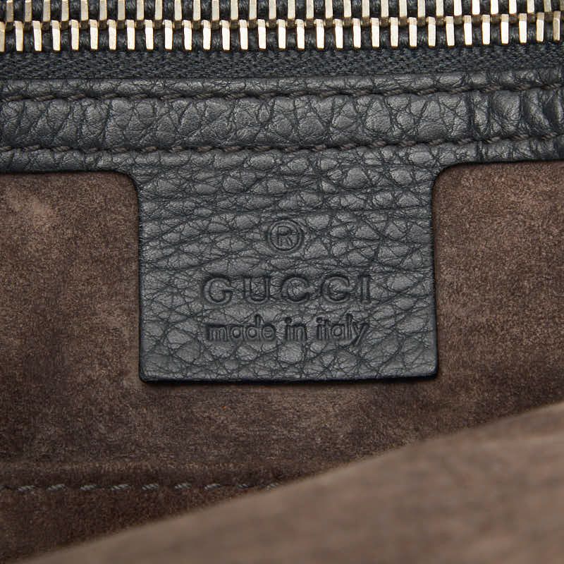 Gucci Crossbody Shoulder Bag Gray Leather — view 7