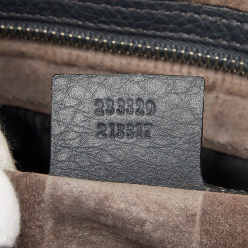 Gucci Crossbody Shoulder Bag Gray Leather — view 8