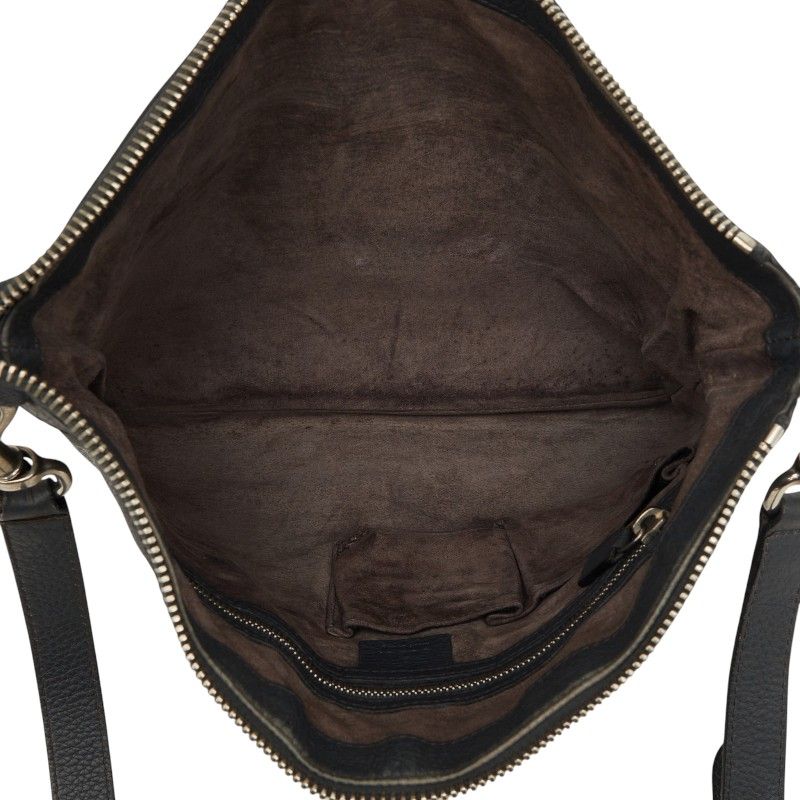 Gucci Crossbody Shoulder Bag Gray Leather — view 6
